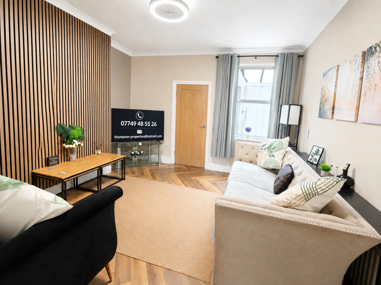 Welcoming furnished lounge at Medlock House with comfortable seating and modern décor